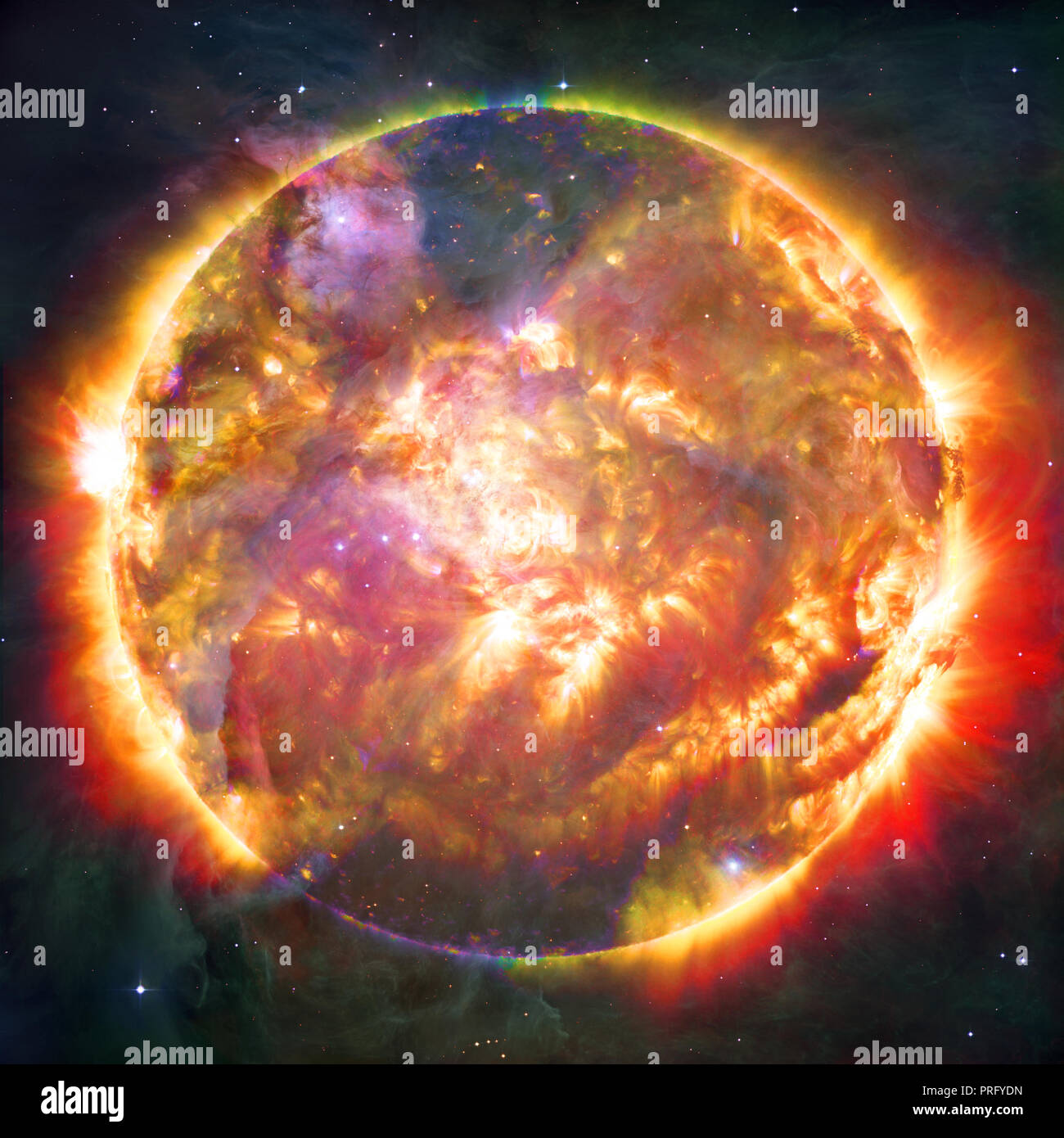 Awesome background - pianeti nello spazio, nebulose e stelle. Gli elementi di questa immagine fornita dalla NASA Foto Stock