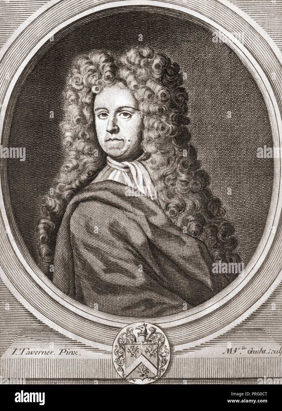 Daniel Defoe, 1660 - 1731, nato Daniel Foe. Commerciante inglese, scrittore, giornalista e scrittore di pamphlet e spy. Foto Stock