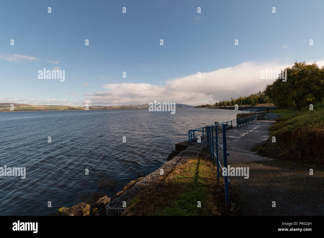 Port Glasgow Scozia Palazzi & Fiume Clyde coast Foto Stock