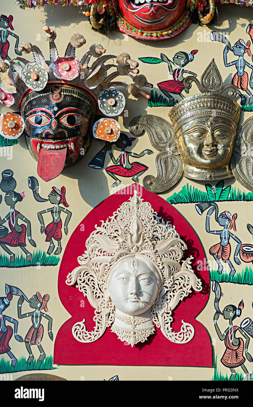 Le maschere del Bengala, Calcutta, India Foto Stock