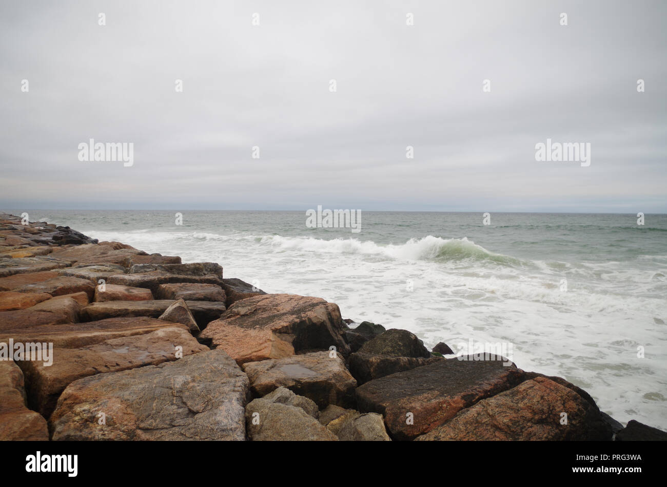 Spiaggia su Block Island, Rhode Island, STATI UNITI D'AMERICA Foto Stock