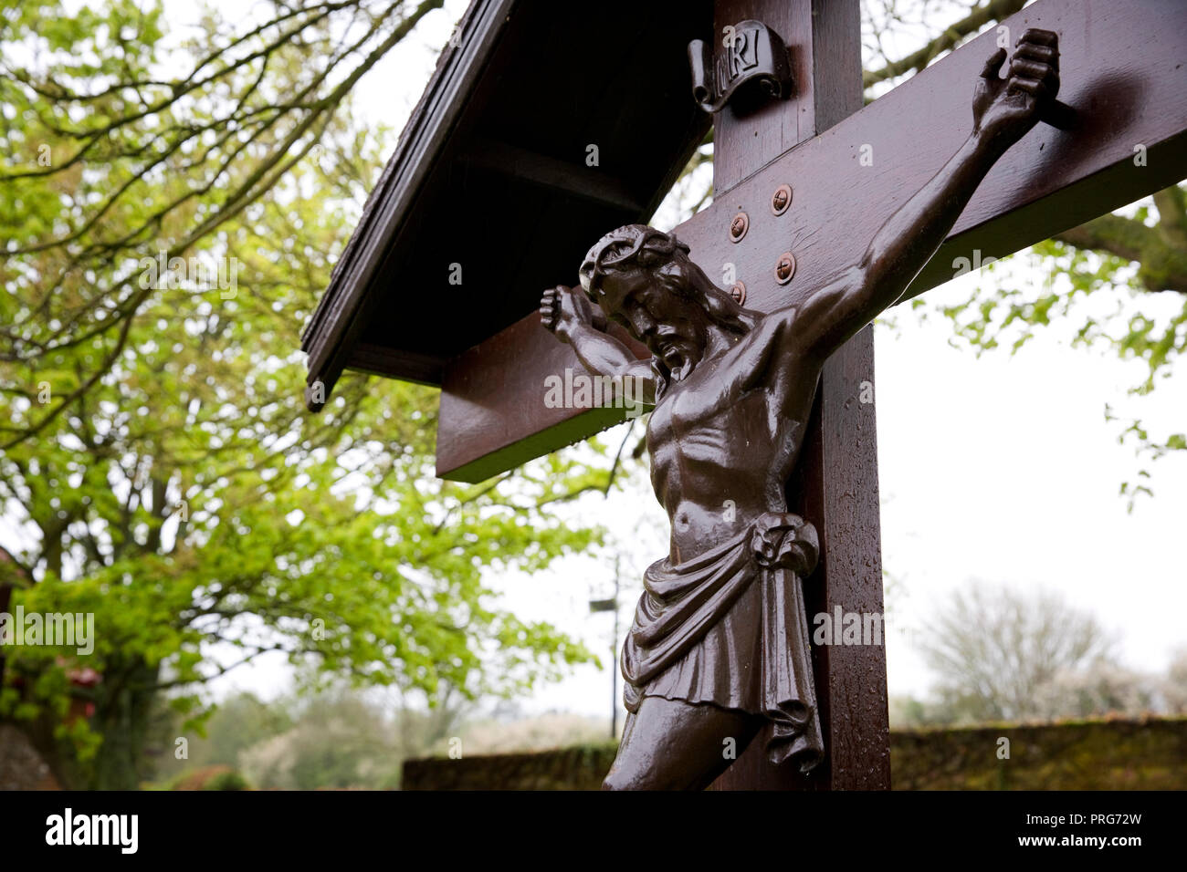 Crocifisso al Santuario Cattolico di Nostra Signora di Walsingham, Norfolk Foto Stock