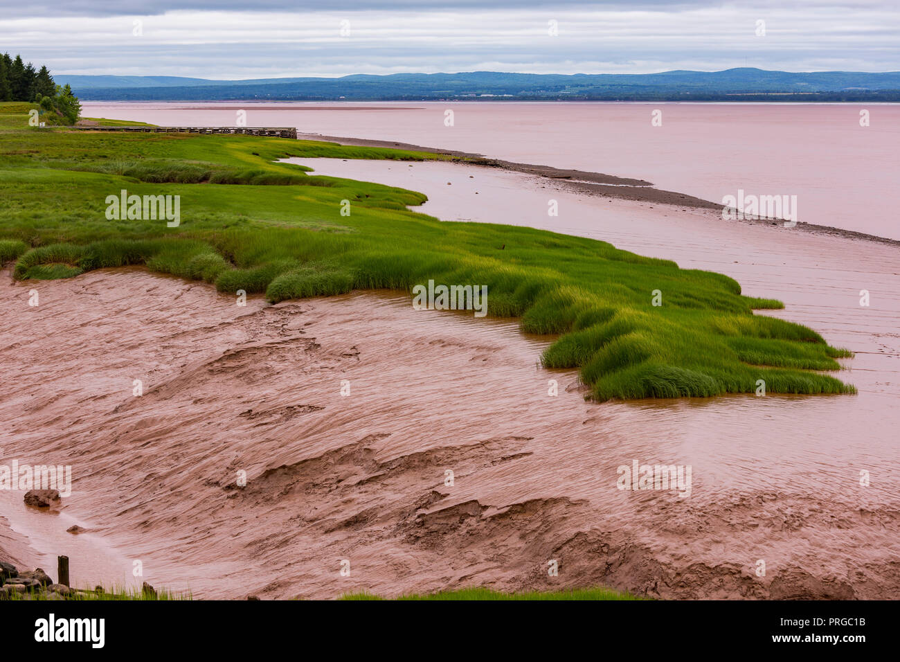 NOVA SCOTIA, CANADA - Baia di Fundy bassa marea. Foto Stock