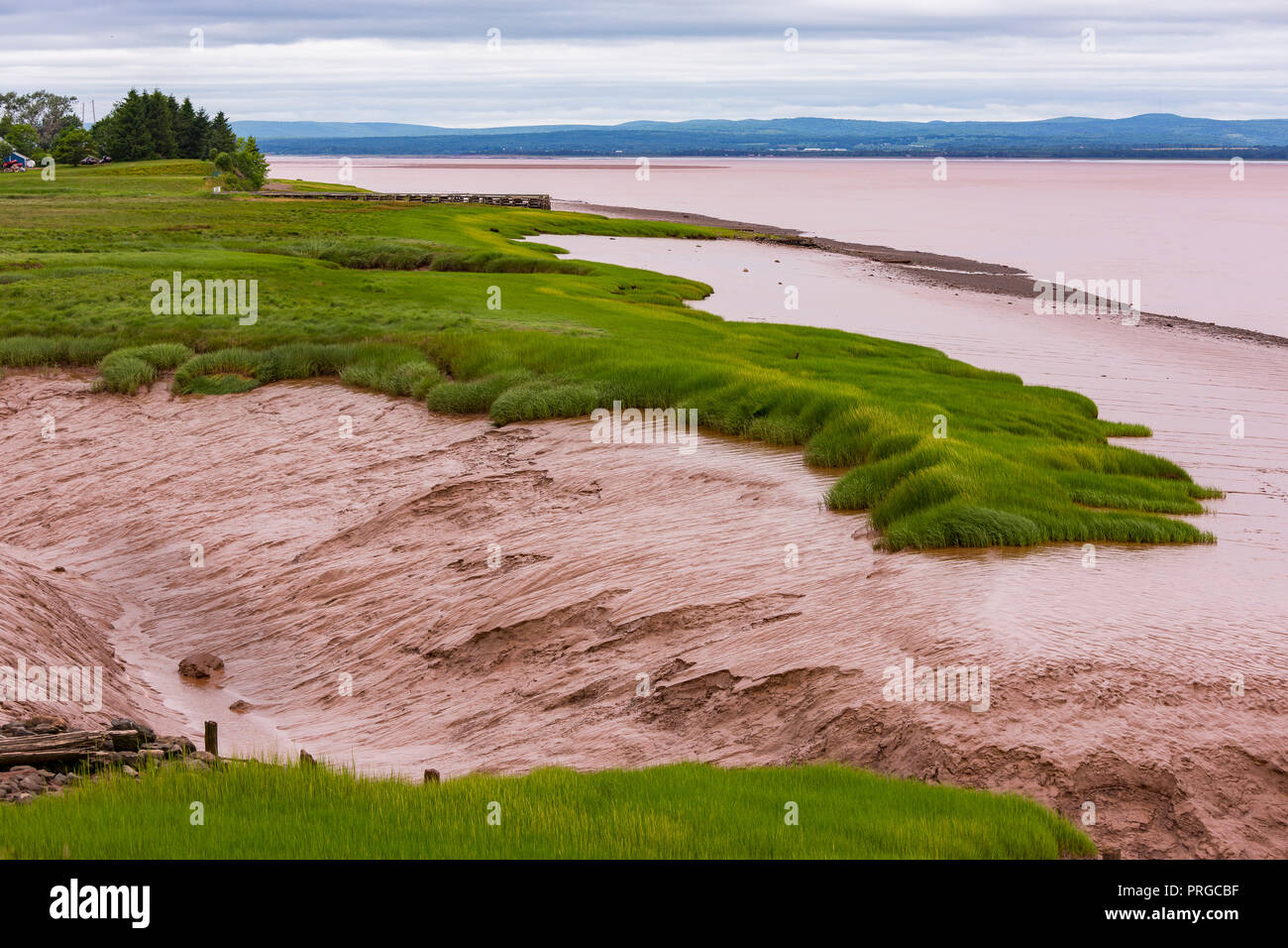 NOVA SCOTIA, CANADA - Baia di Fundy bassa marea. Foto Stock