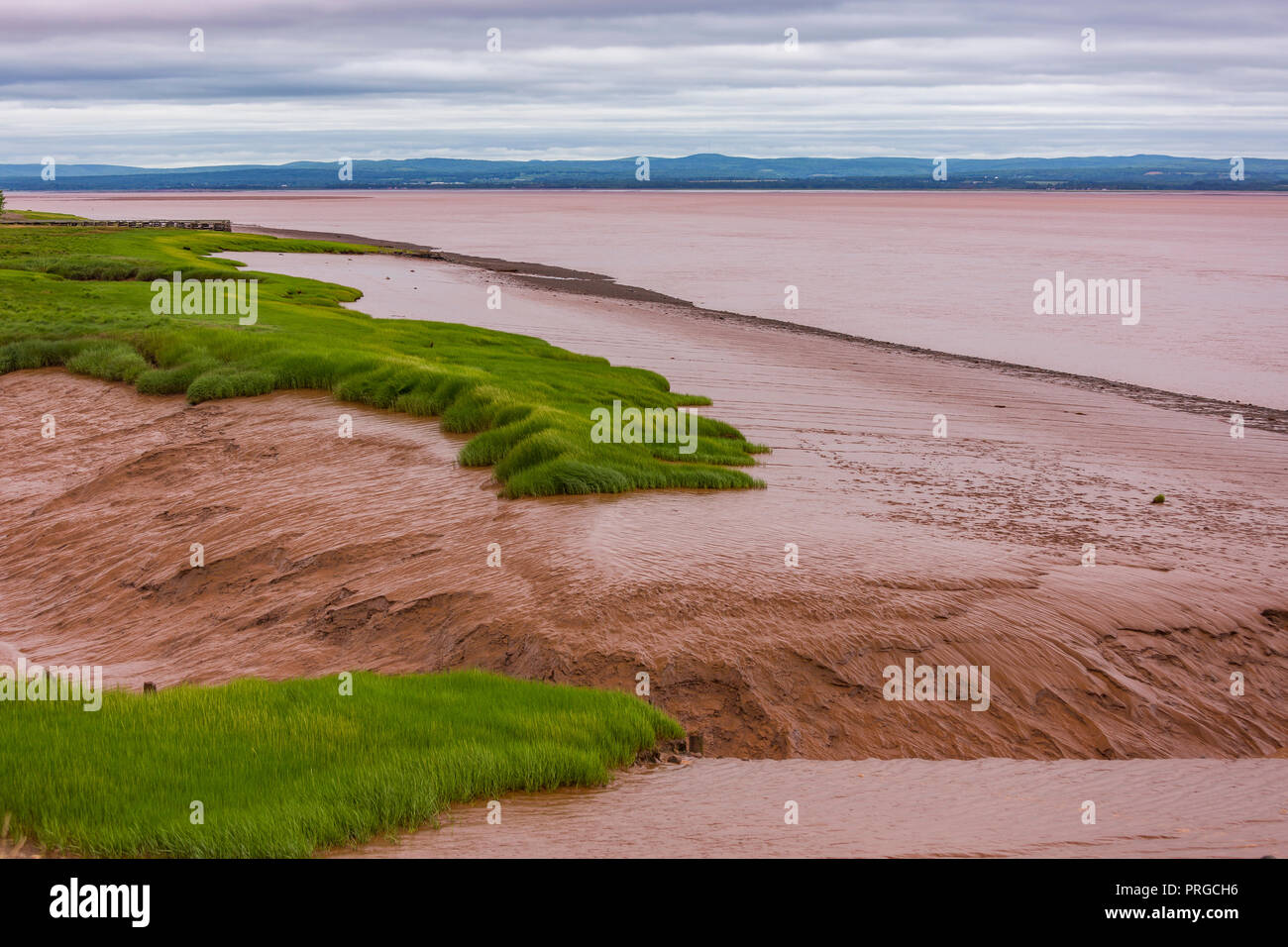 NOVA SCOTIA, CANADA - Baia di Fundy bassa marea. Foto Stock