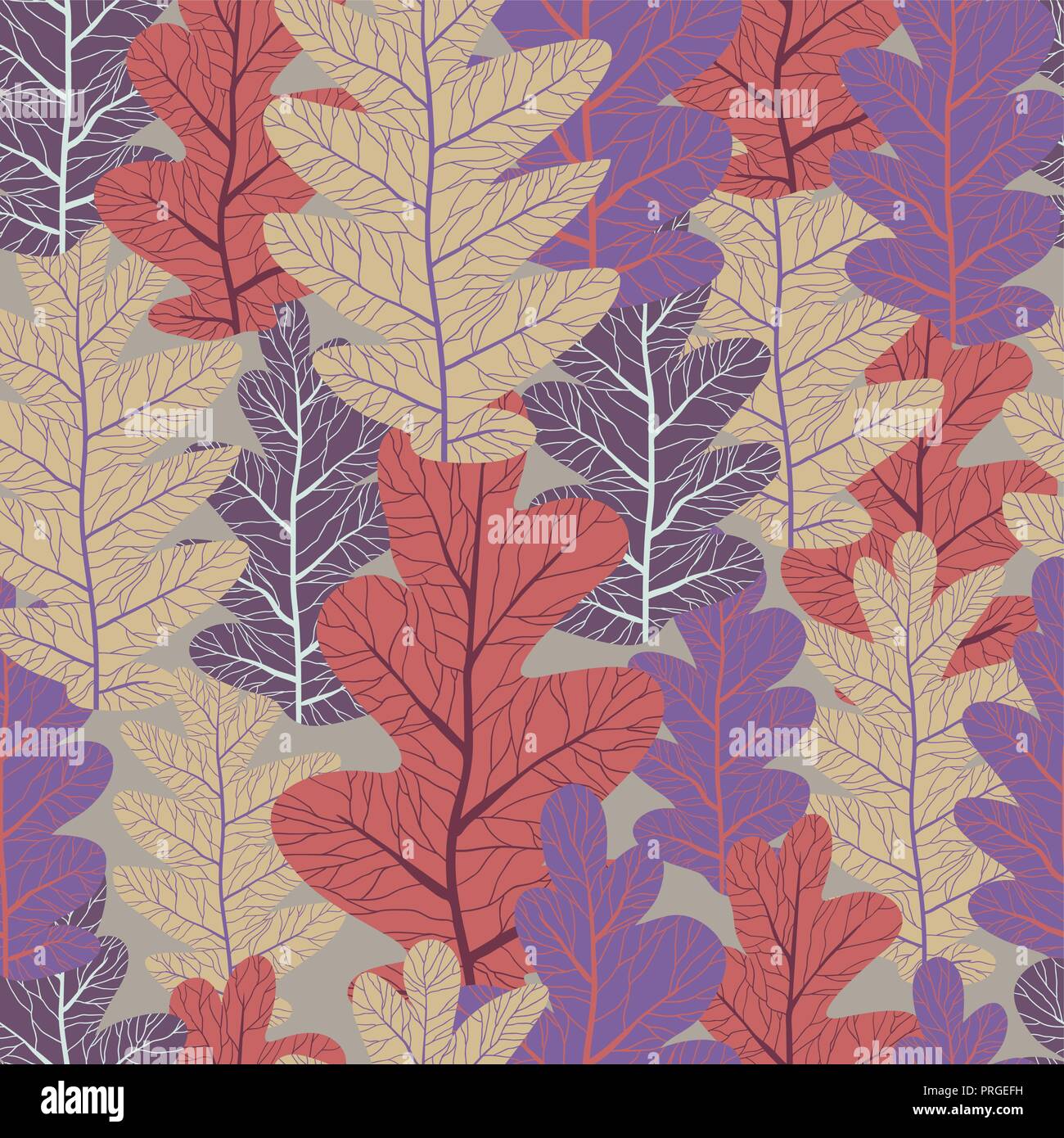 Slylish pattern di quercia Illustrazione Vettoriale