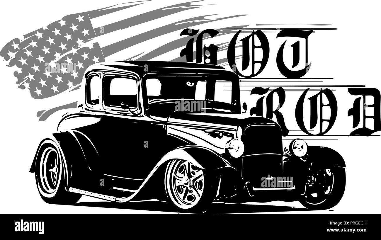 HOT Rod FORD Coupé T Shirt Hotrod Auto d/'epoca vintage con molto LIMITED ED A 8