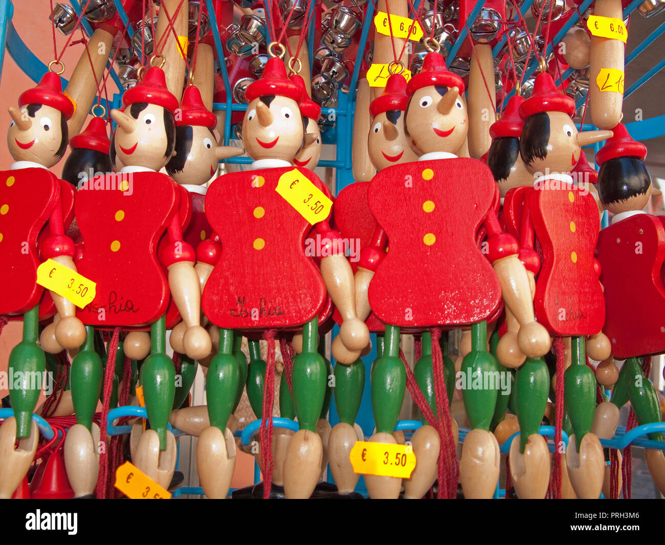 Pinocchio, popolare souvenir, Isola d Ischia, Golfo di Neapel, Italia Foto Stock