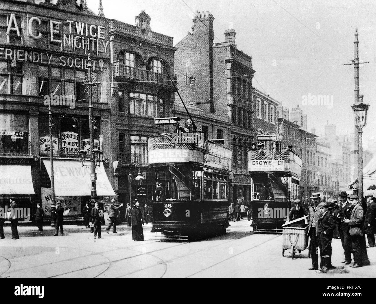 Gallowtree Gate, Leicester all'inizio degli anni '1900 Foto Stock