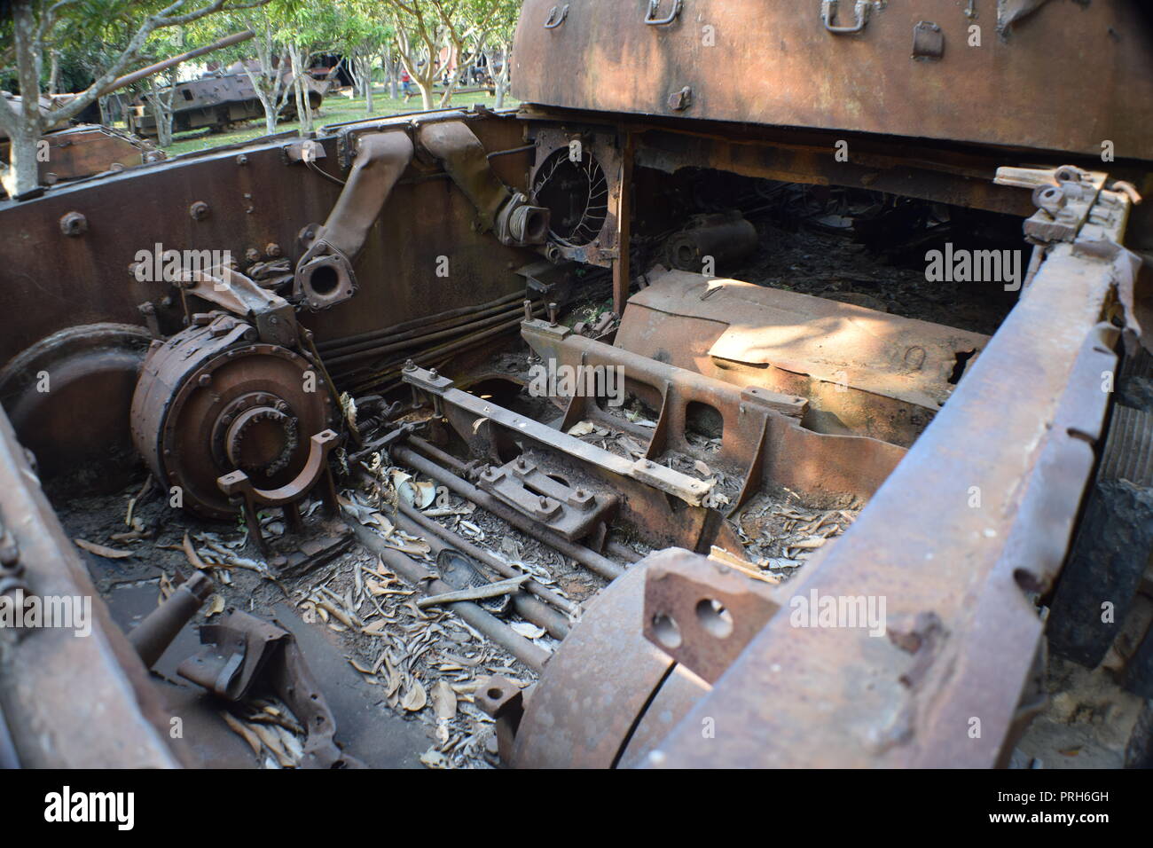 Zerstoerter Panzer Foto Stock
