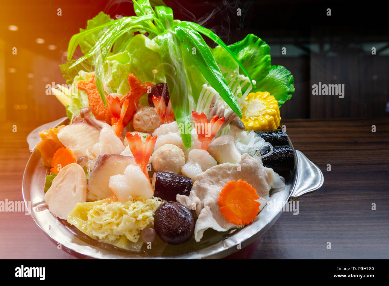 Il Suki Hotpot Shabu realistico fake decorazione alimentare Foto Stock
