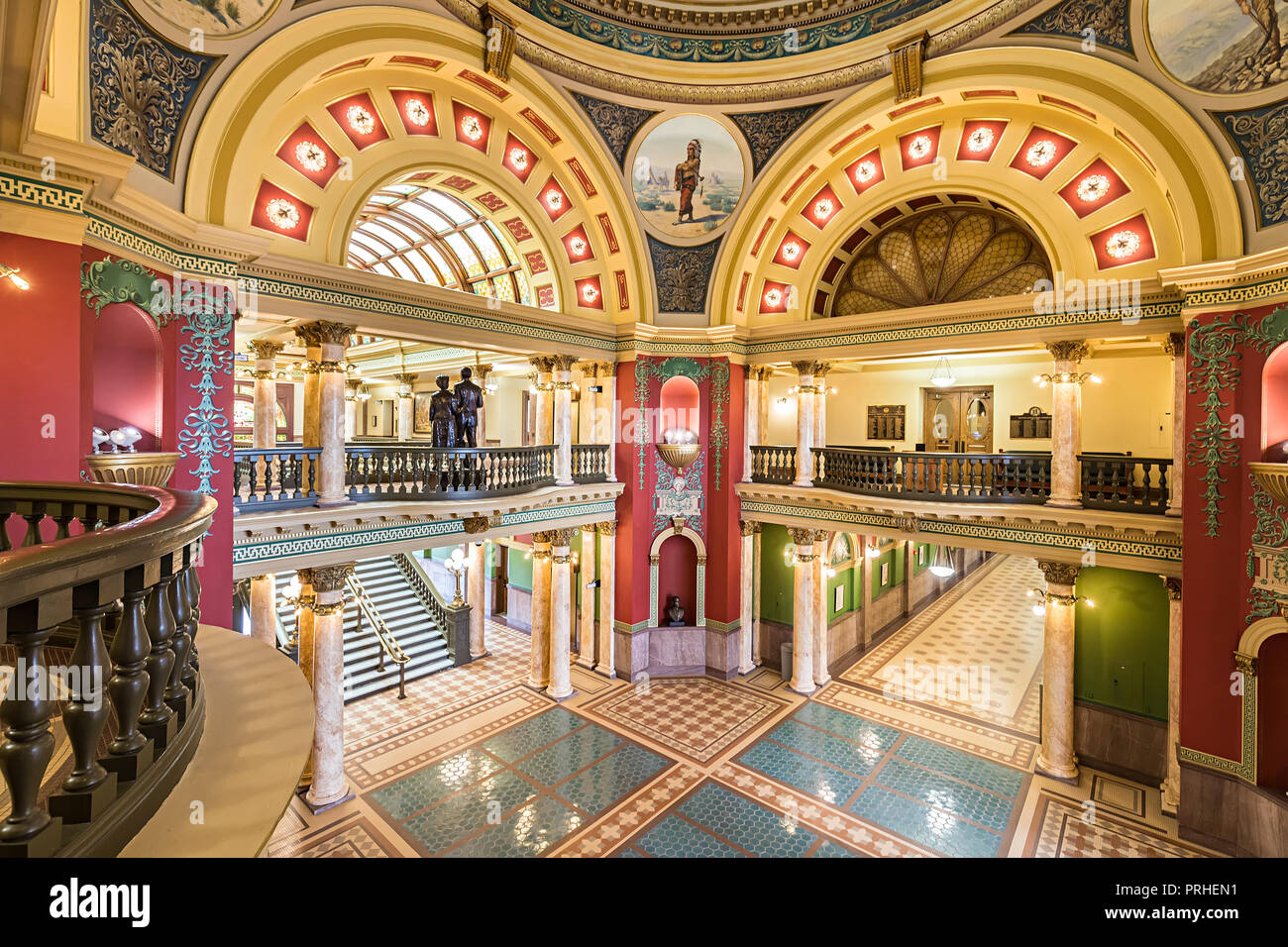 Interno della capitale dello stato di edificio, Helena, Montana, USA Foto Stock