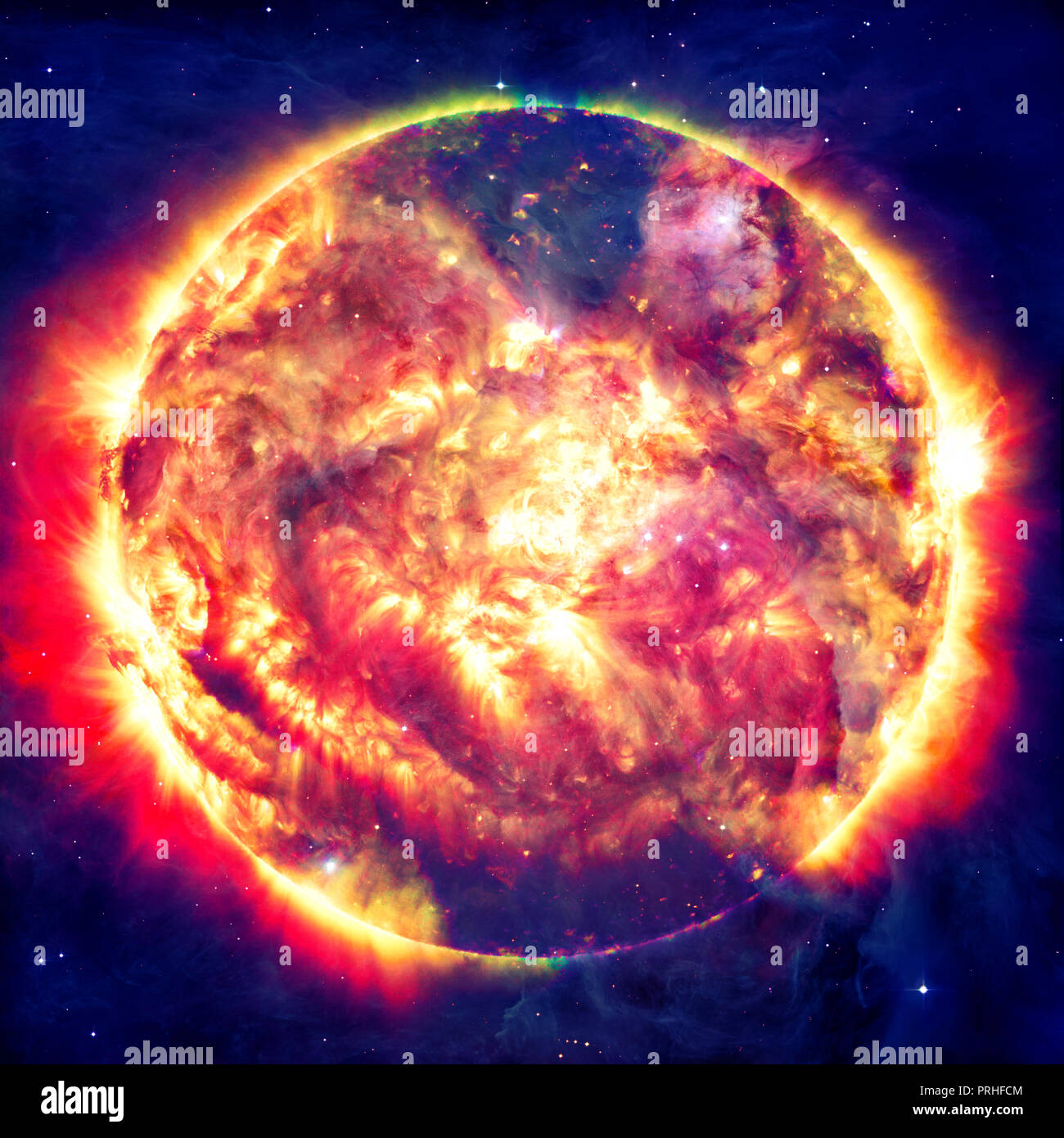 Awesome background - pianeti nello spazio, nebulose e stelle. Gli elementi di questa immagine fornita dalla NASA Foto Stock