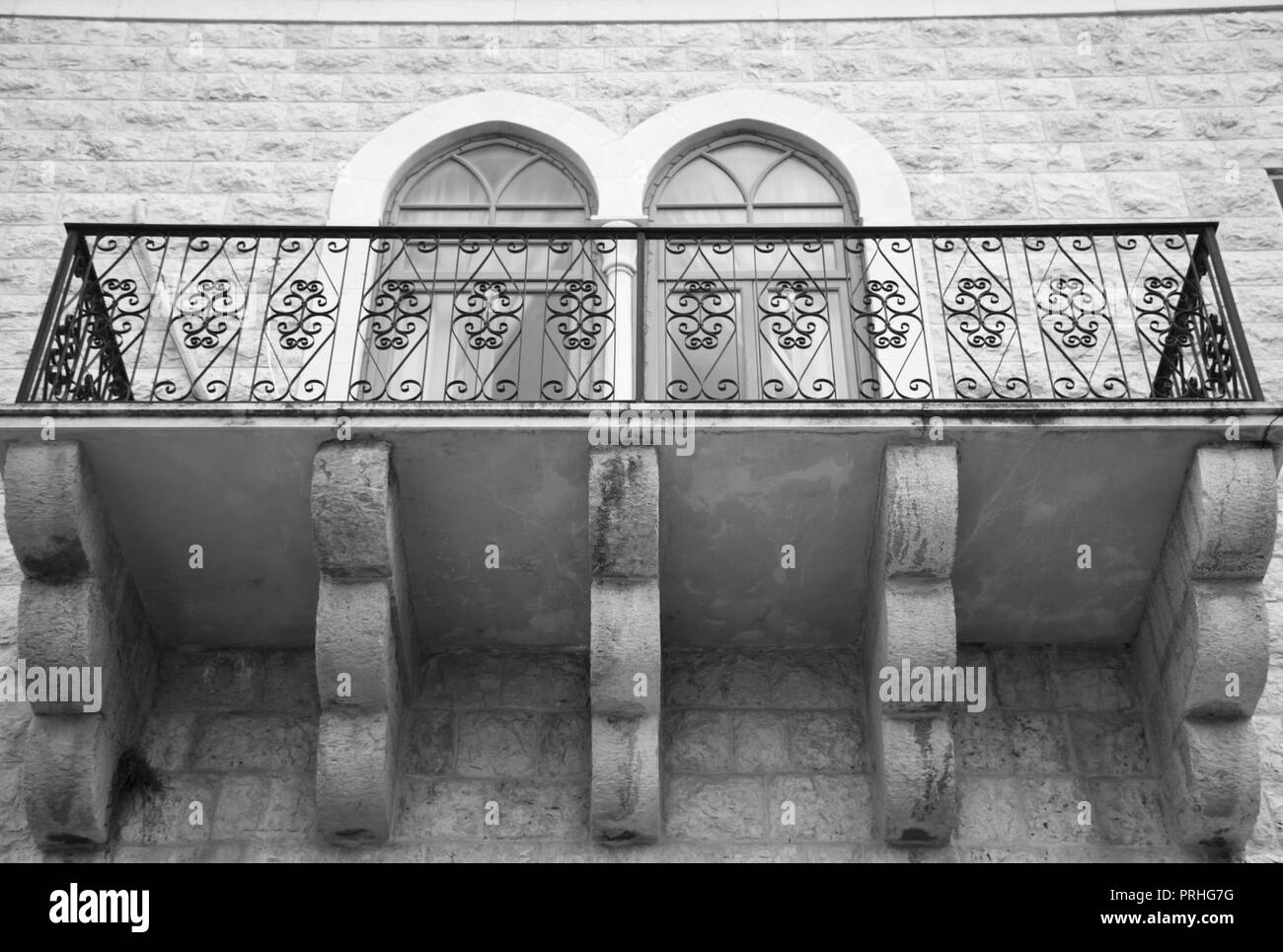 Vecchio balcone Foto Stock