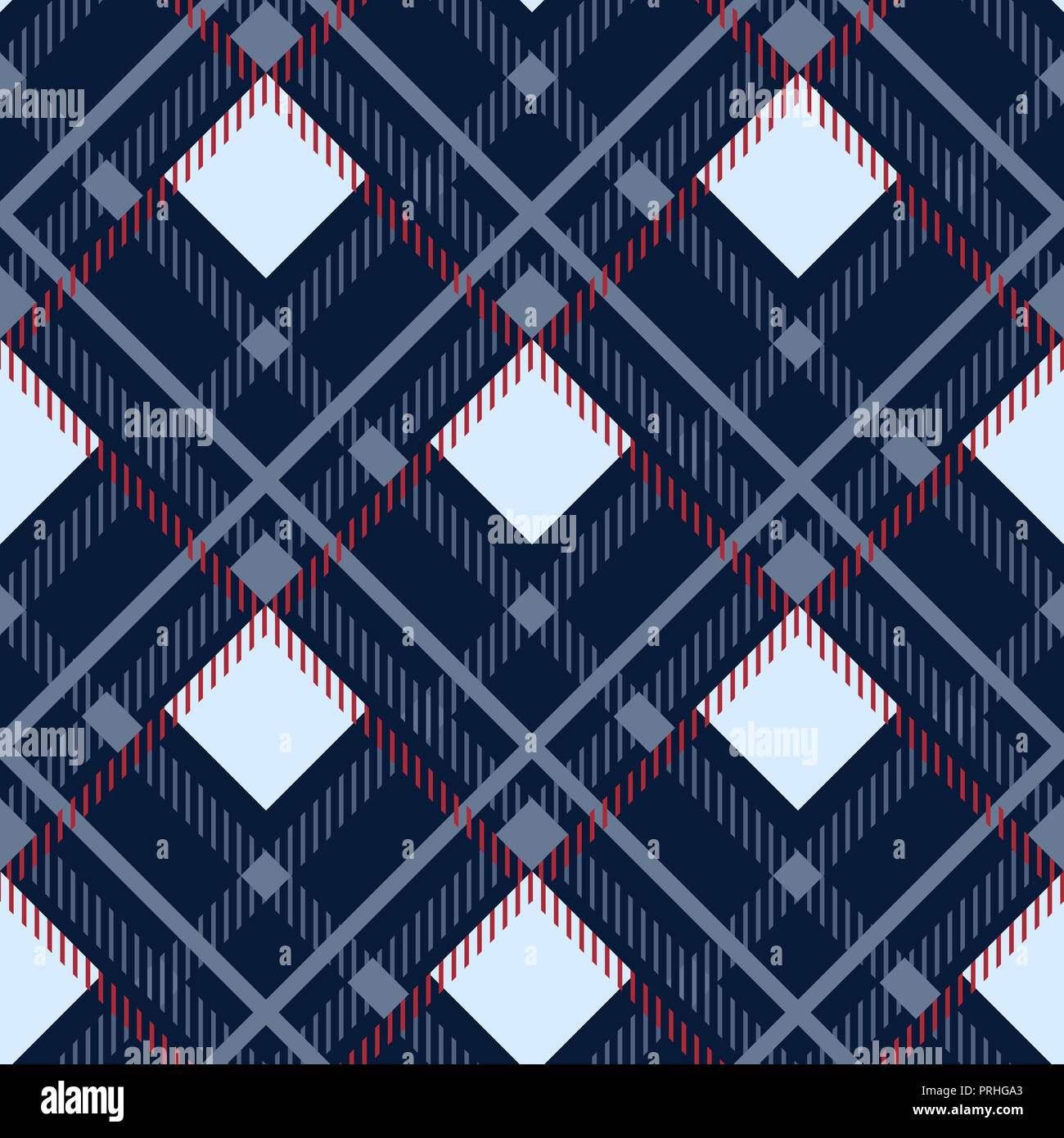 In Tartan Pattern Seamless sfondo. Rosso, nero, blu, beige e bianco Plaid, flanella Tartan Shirt pattern. Piastrelle alla moda illustrazione vettoriale per Wallp Illustrazione Vettoriale