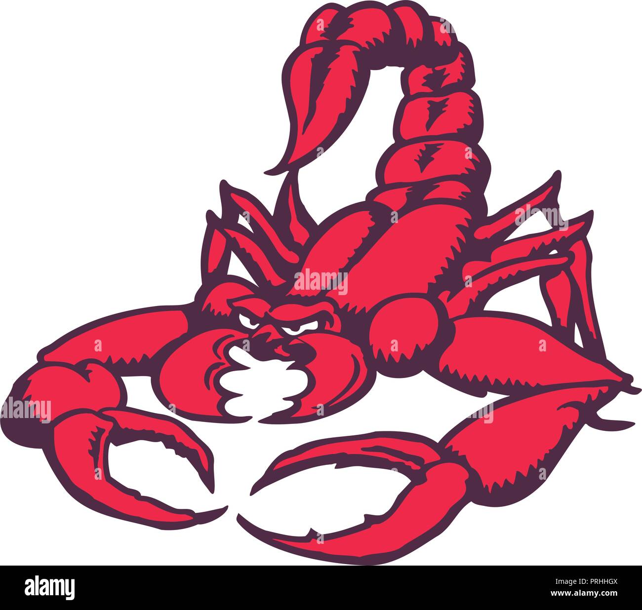 Scorpion personaggio dei fumetti. Illustrazione Vettoriale. Illustrazione Vettoriale