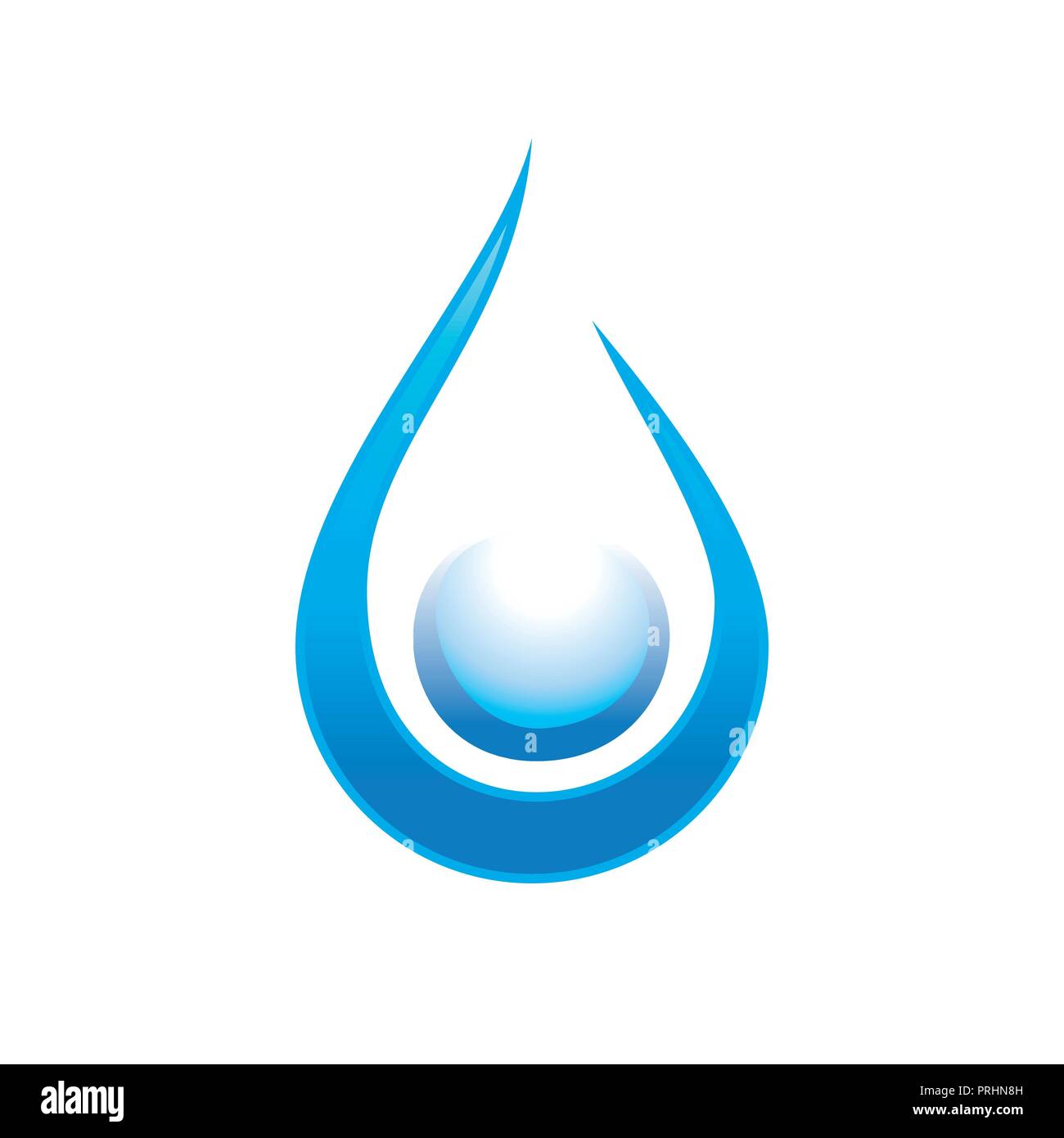 Pulire acqua goccia Swoosh simbolo vettore Logo grafico del modello di progettazione Illustrazione Vettoriale