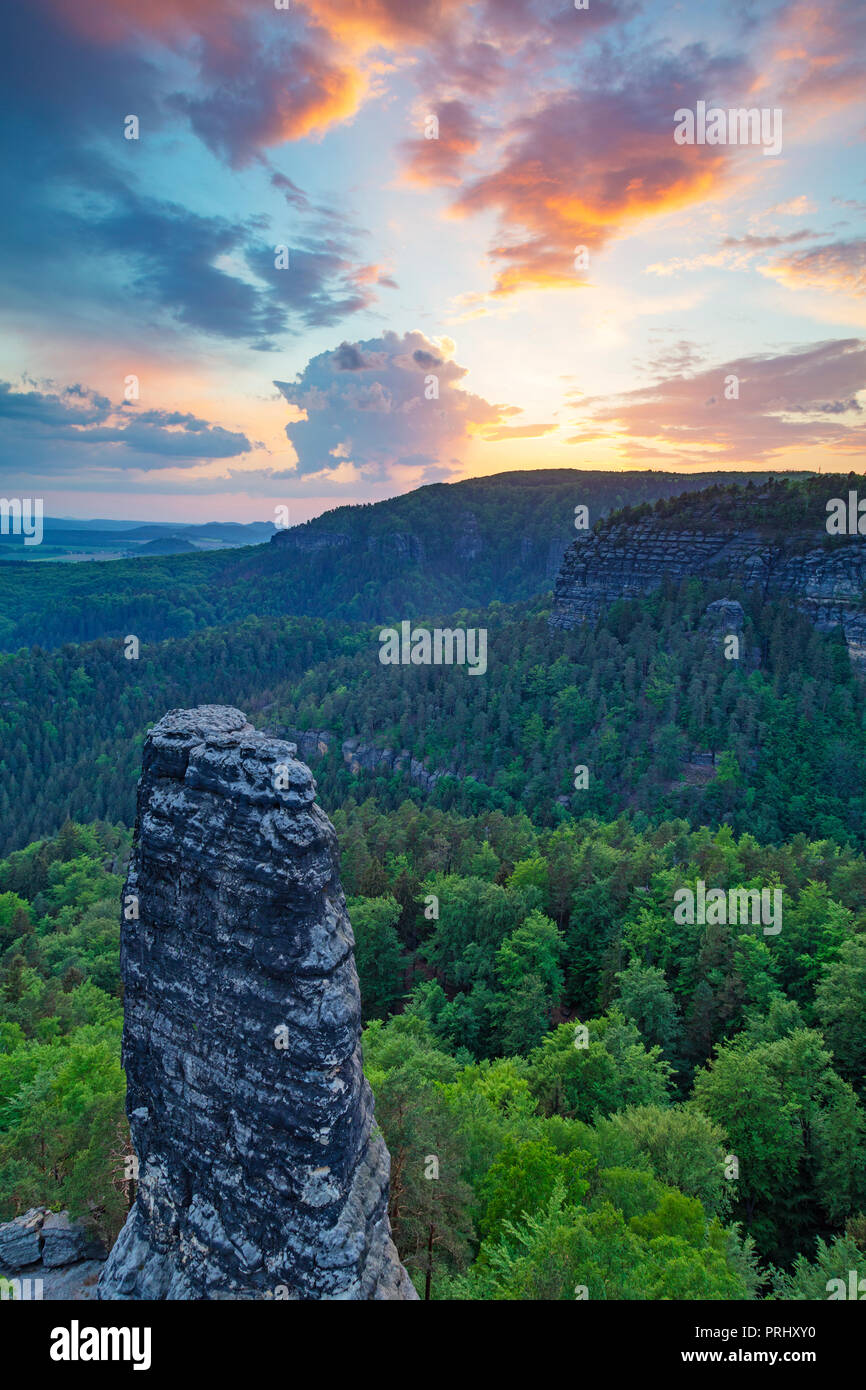 Europa, Repubblica Ceca, Svizzera boema Parco Nazionale Foto Stock