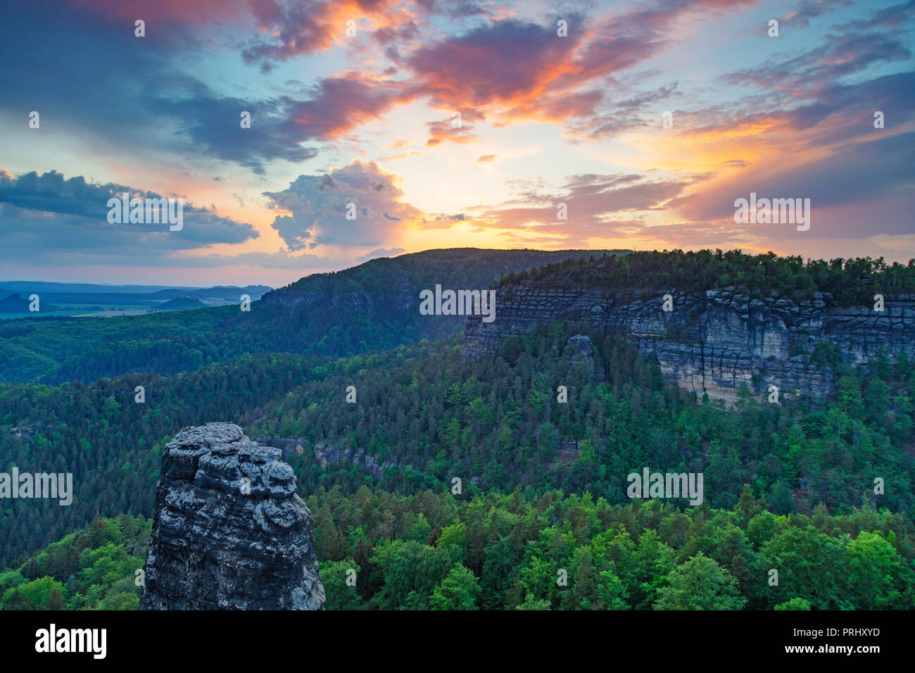 Europa, Repubblica Ceca, Svizzera boema Parco Nazionale Foto Stock