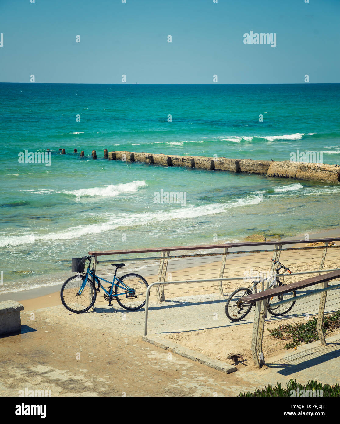 Bicicletta vicino al mare Foto Stock