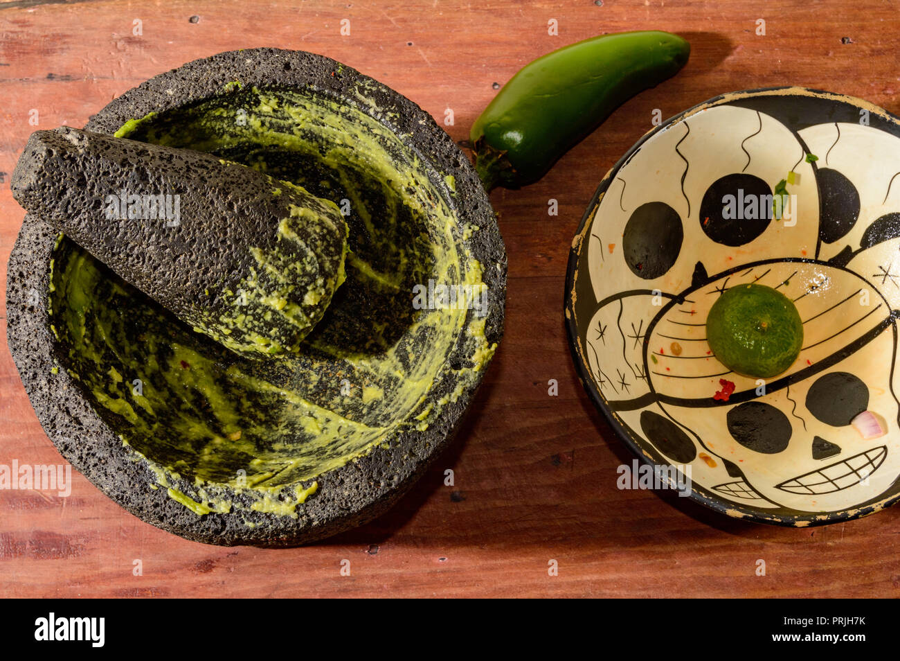 Cibo messicano, mangiato, spazio per il testo Foto Stock