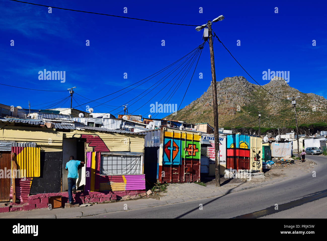 Imizamo Yethu Township, Hout Bay, Città del Capo, Western Cape, Sud Africa Foto Stock