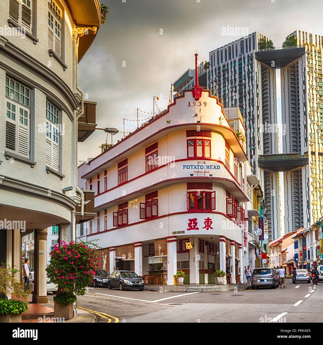 Singapore, Chinatown, Keong Saik Road Foto Stock