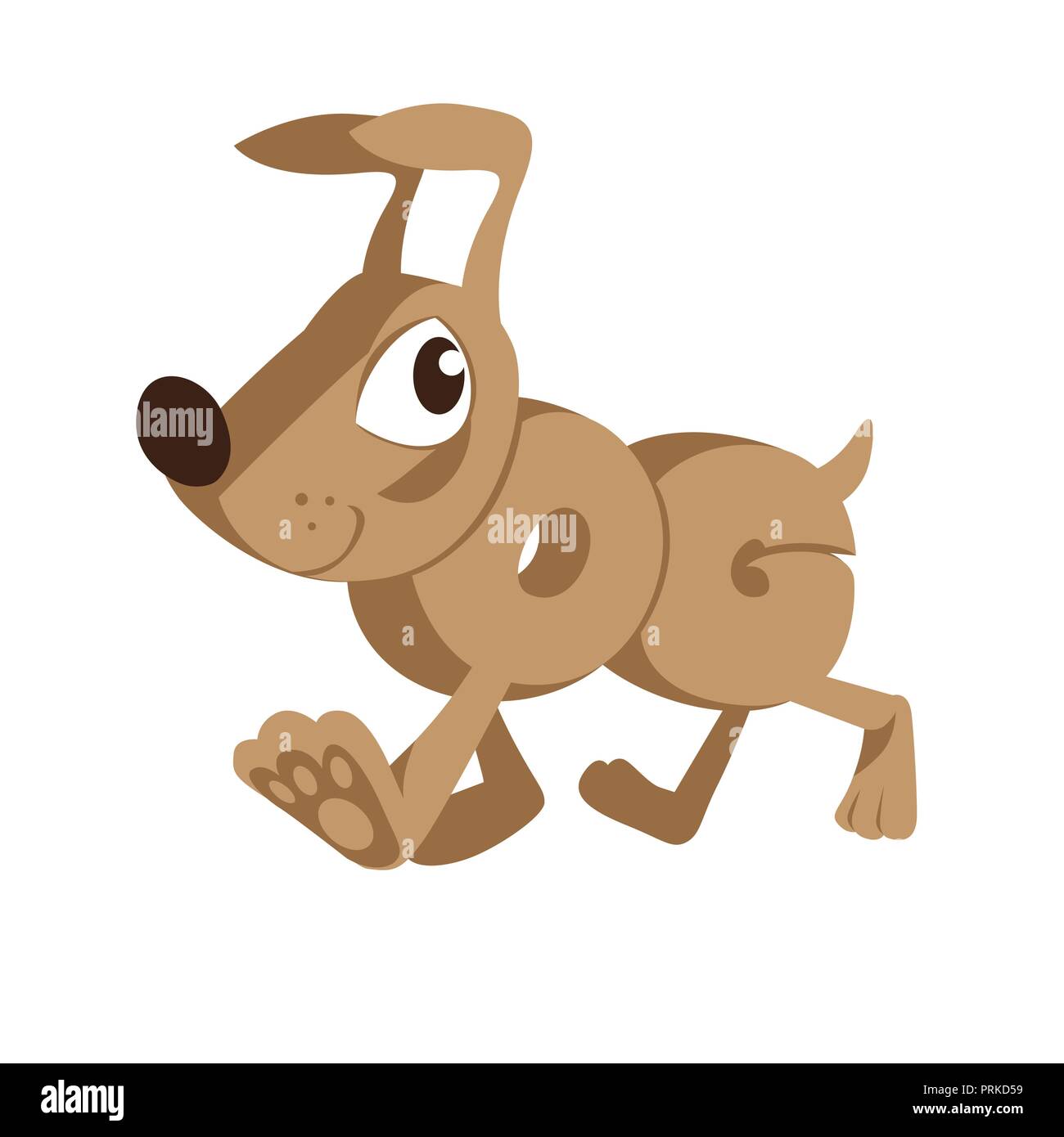 Una illustrazione vettoriale di cane Cartoon animale in lettere Illustrazione Vettoriale