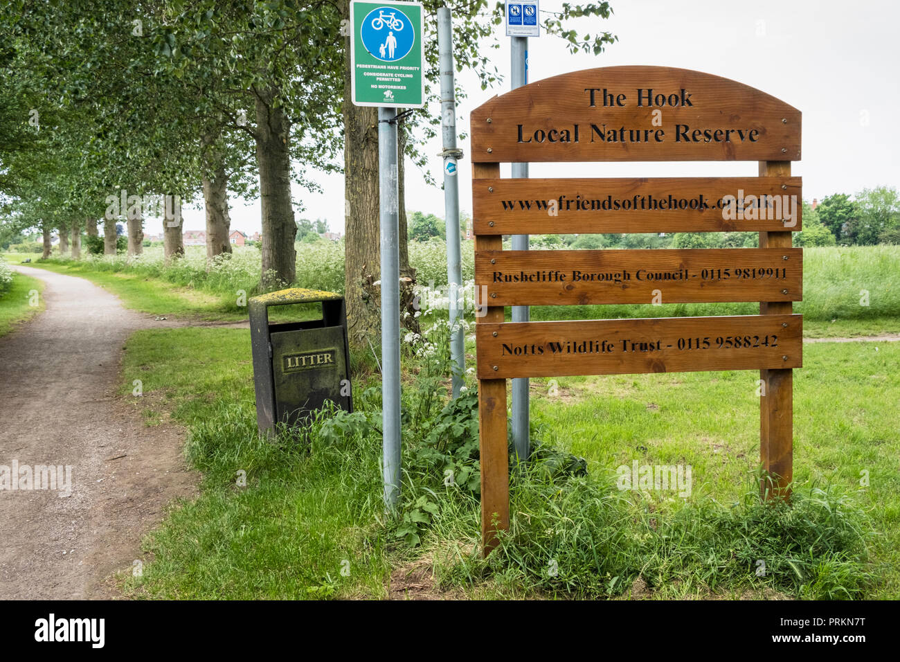 Il gancio natura locale riserva, Lady Bay, West Bridgford, Nottinghamshire, England, Regno Unito Foto Stock