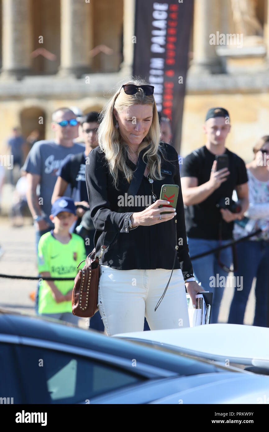 Jodie Kidd visto presso il Palazzo di Blenheim e Classic Supercar Show a giudicare la Pirelli il prestigio e la concorrenza delle prestazioni con: Jodie Kidd dove: Woodstock Oxfordshire, Regno Unito quando: 02 set 2018 Credit: Michael Wright/WENN.com Foto Stock