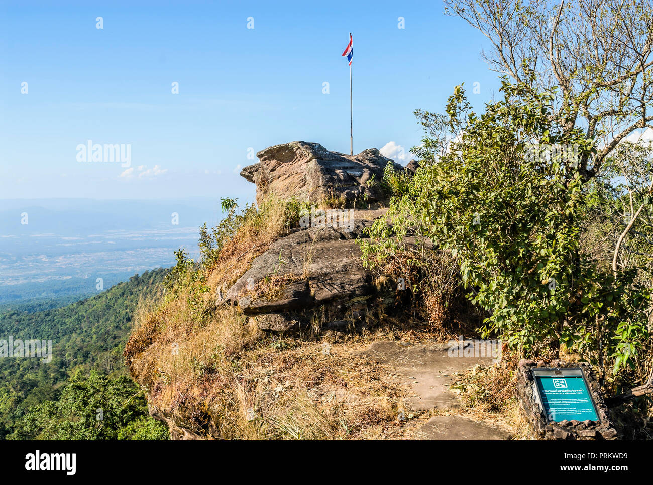 PHA Chutong Cliff, o Flang-PLE Cliff, al Phu Hin Rong KLA National Park, Thailandia Foto Stock