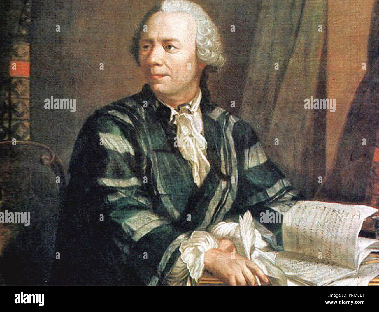 LEONHARD Euler (1707-1783) matematico svizzero, ingegnere, astronomo Foto Stock