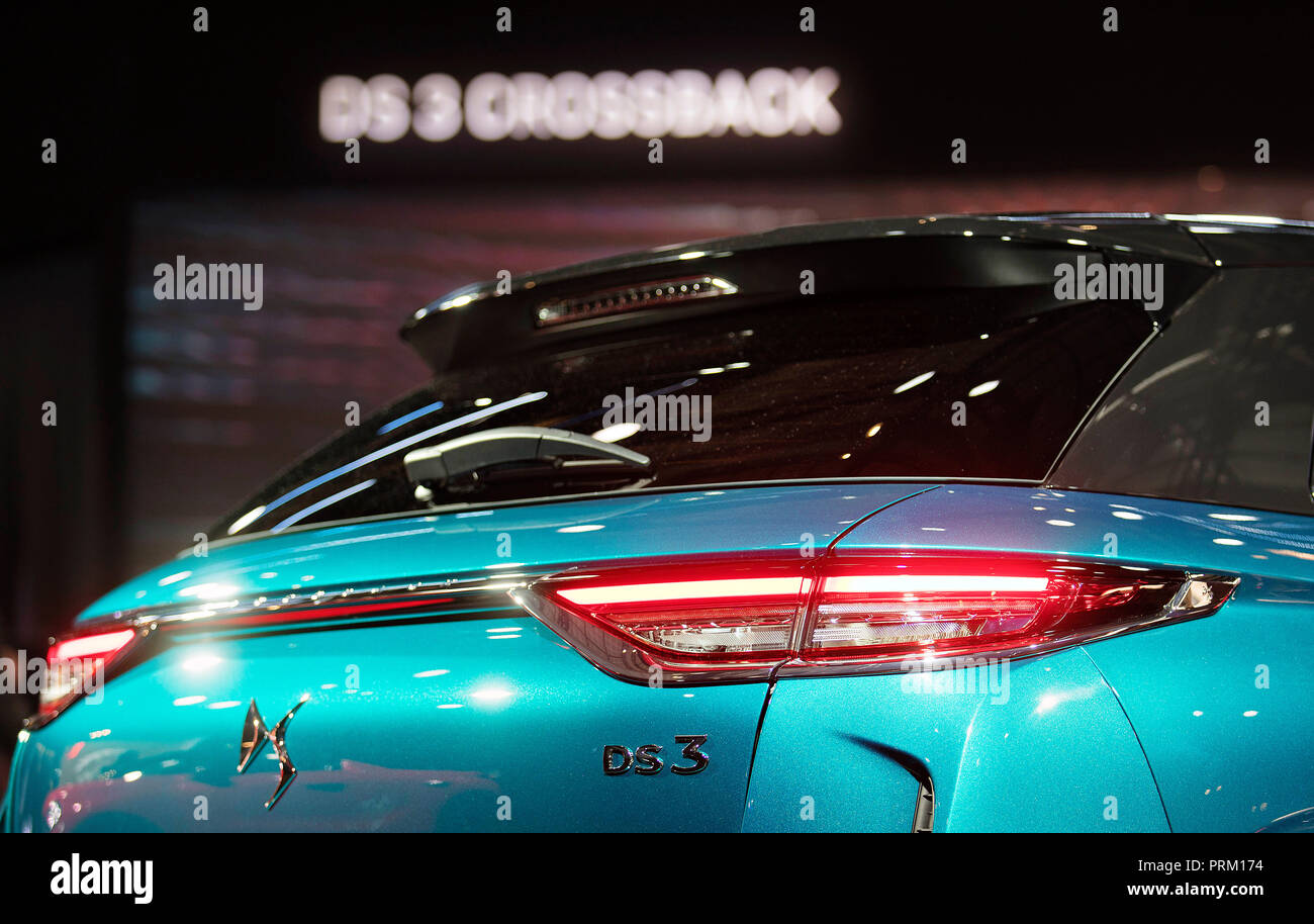 DS3 Crossback durante la seconda giornata internazionale di Parigi al Motorshow il Mercoledì, 3 ottobre 2018 a Parigi, Francia. (CTK foto/Petr Mlch) Foto Stock