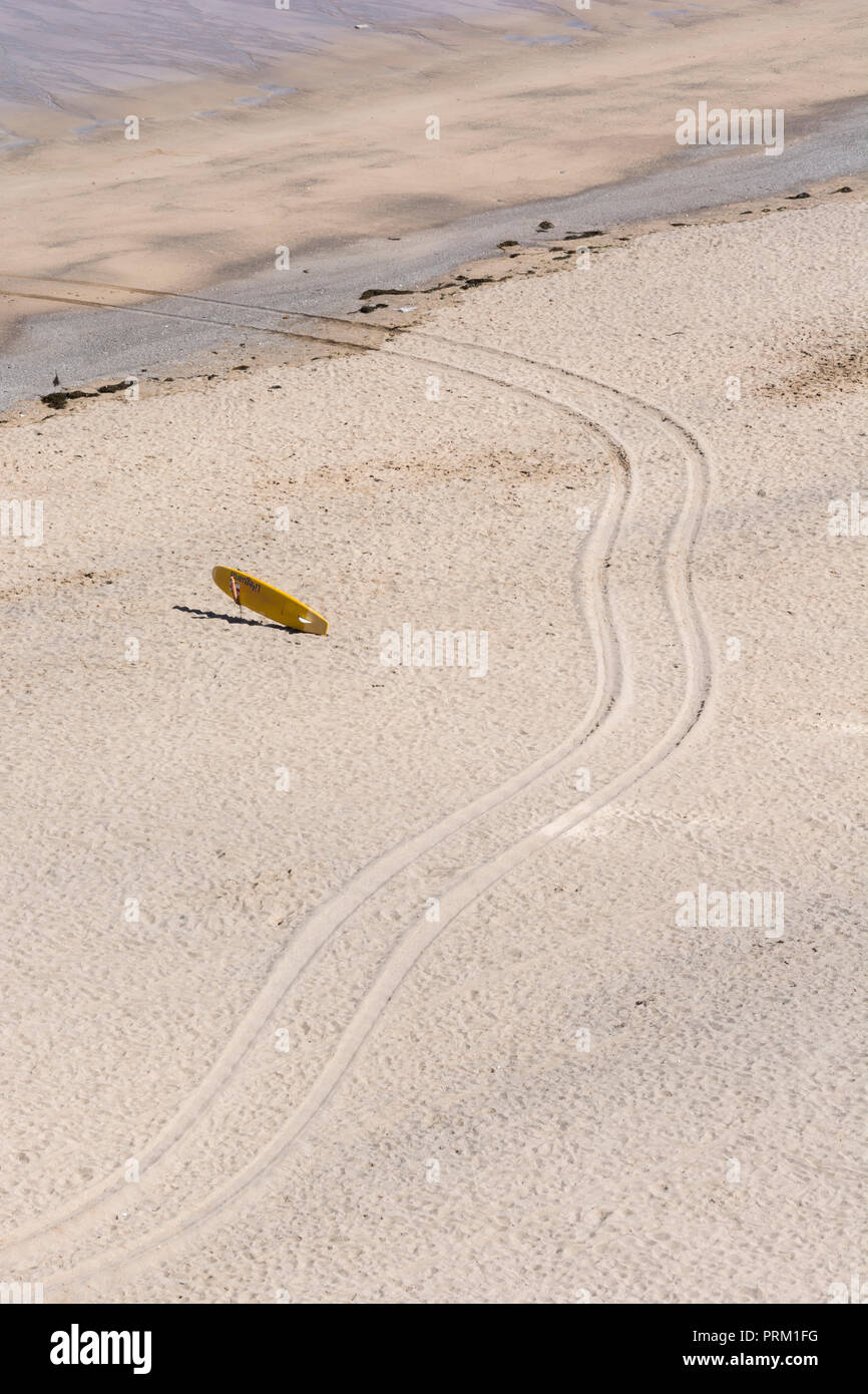 Riflettere il mondo del surf, e attività di navigazione / lifestyle a Newquay, Cornwall. Home di Boardmasters. Foto Stock