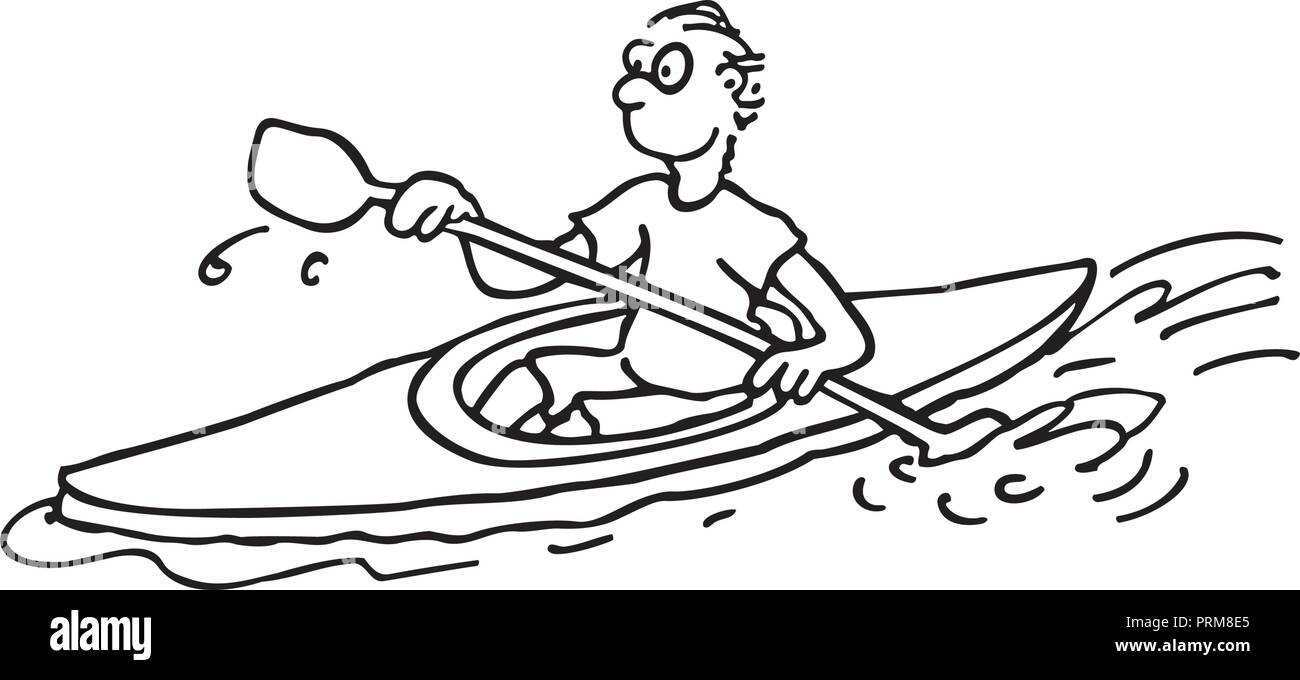 Gli atleti di canottaggio. delineato cartoon handrawn schizzo illustrazione vettore. Illustrazione Vettoriale