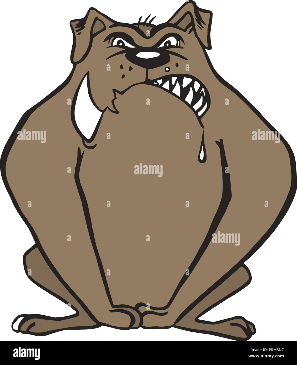 Bulldog cartoon illustrazione vettoriale Illustrazione Vettoriale