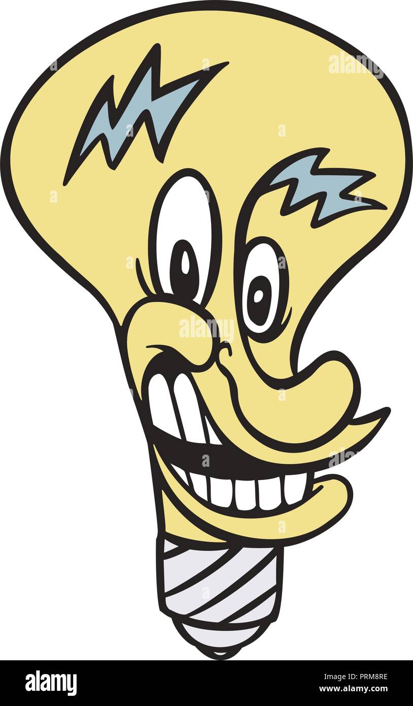 Lampada cartoon elettrico illustrazione vettore Illustrazione Vettoriale