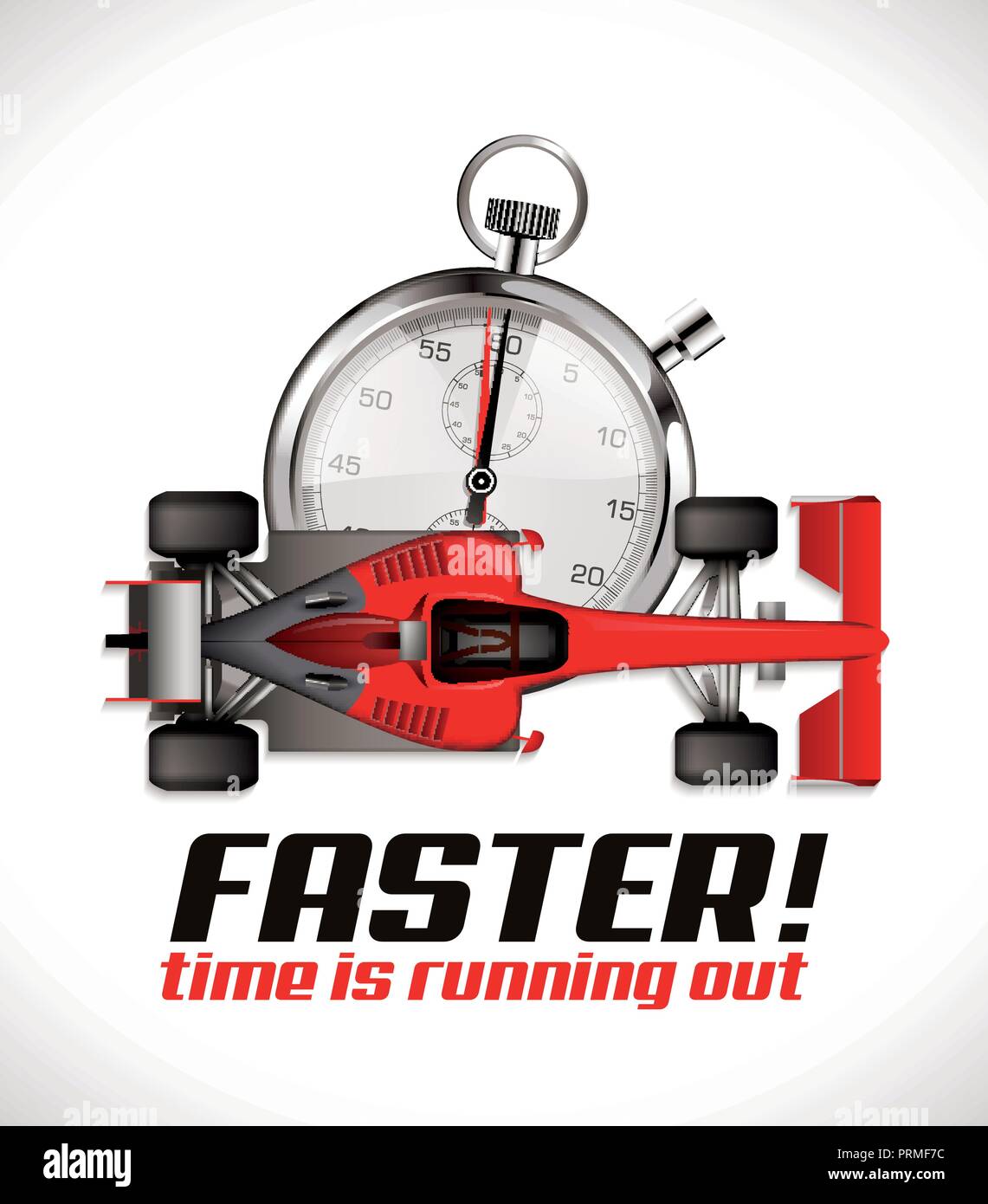 F1 - Formula una concorrenza - racing auto come tempo di esecuzione concept Illustrazione Vettoriale