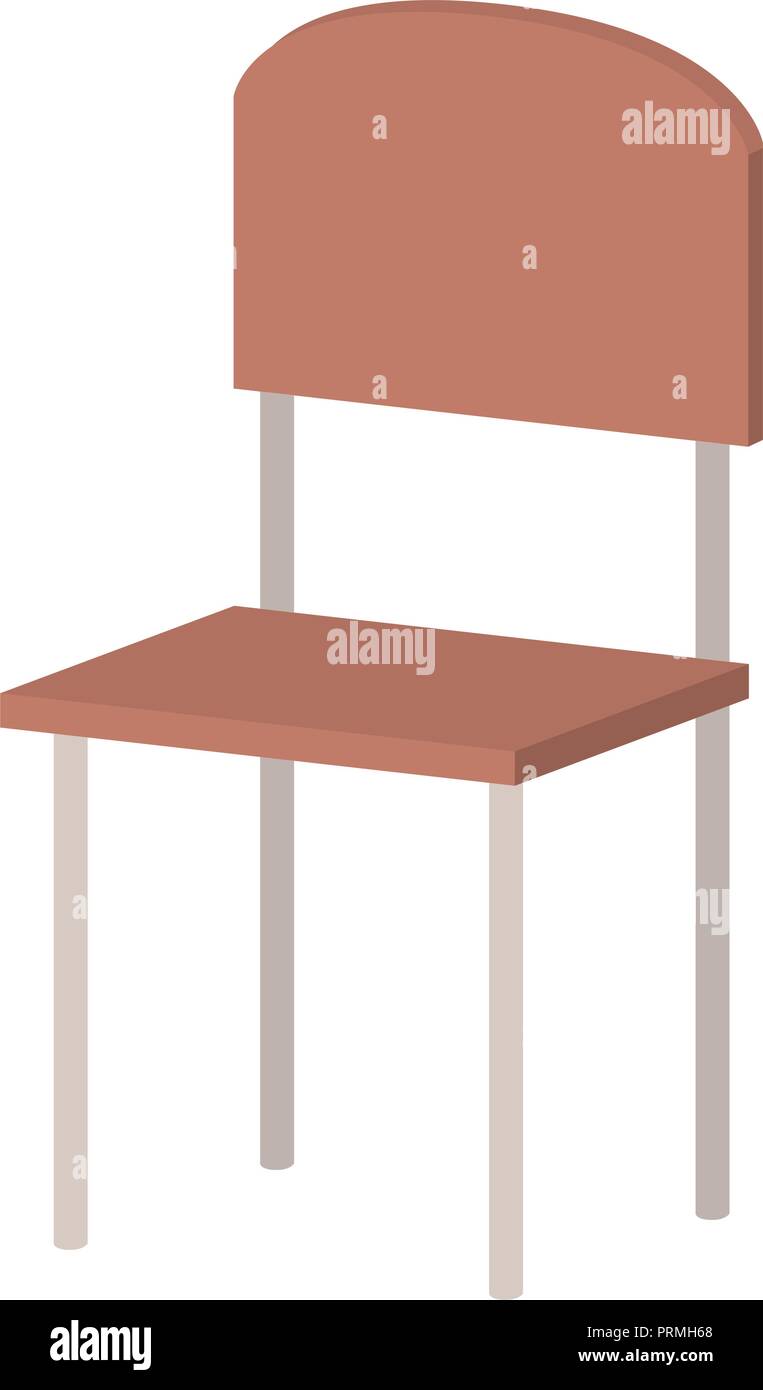 Sedia in legno icona isolato Illustrazione Vettoriale