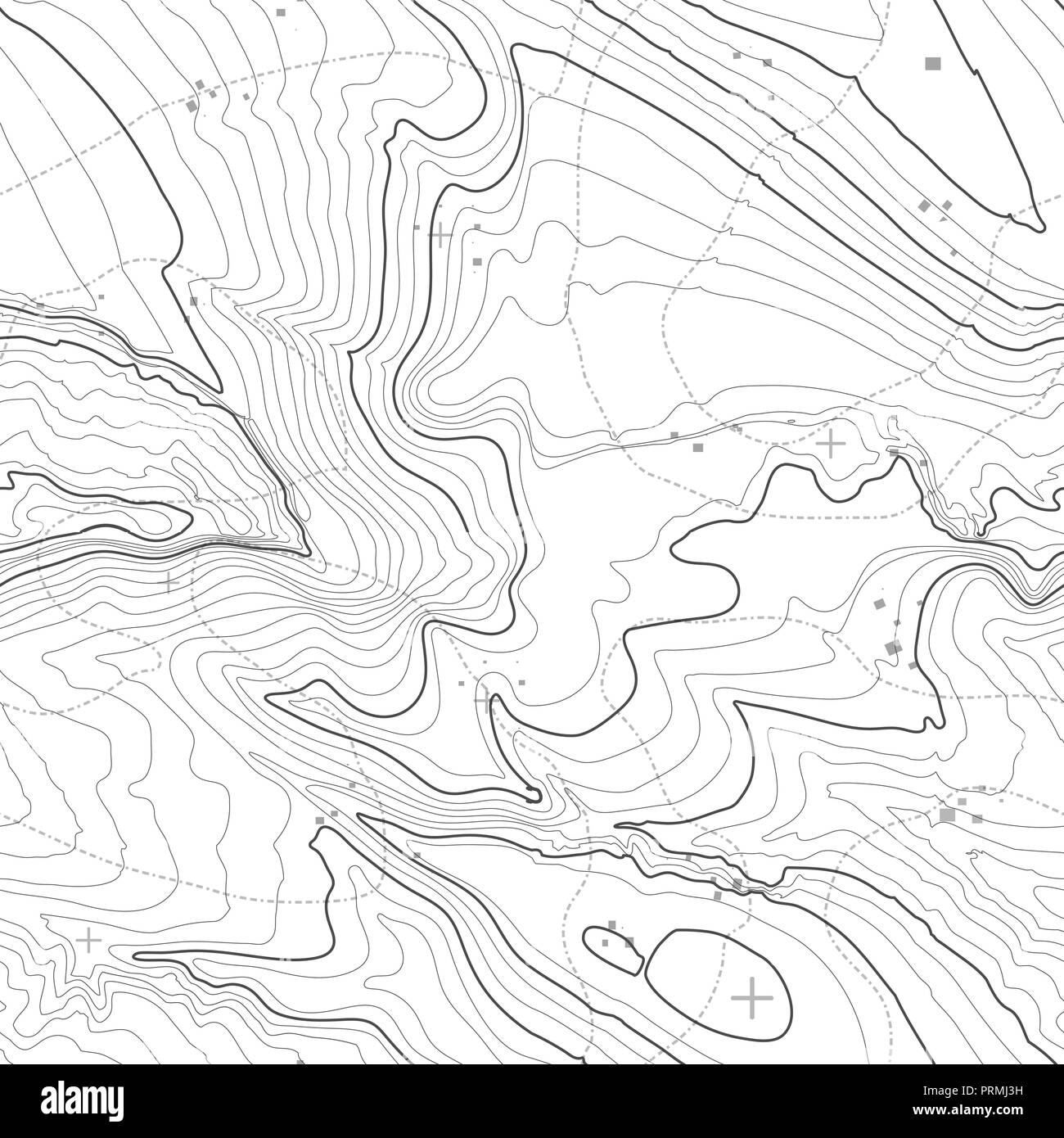 Mappa topografica concetto di sfondo con spazio per la copia. Topografia delle linee di contorno di arte , montagna sentiero escursionistico , vettore forma design. Generate dal computer . Illustrazione Vettoriale