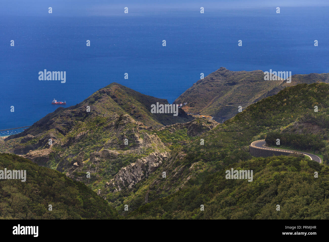 Vista su Santa Cruz de Tenerife Foto Stock