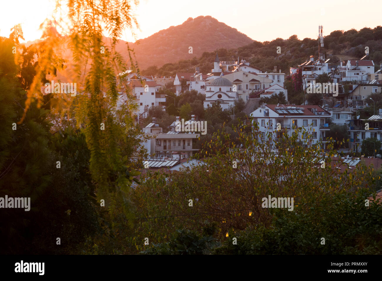 Città costiera di Kas, Turchia Foto Stock