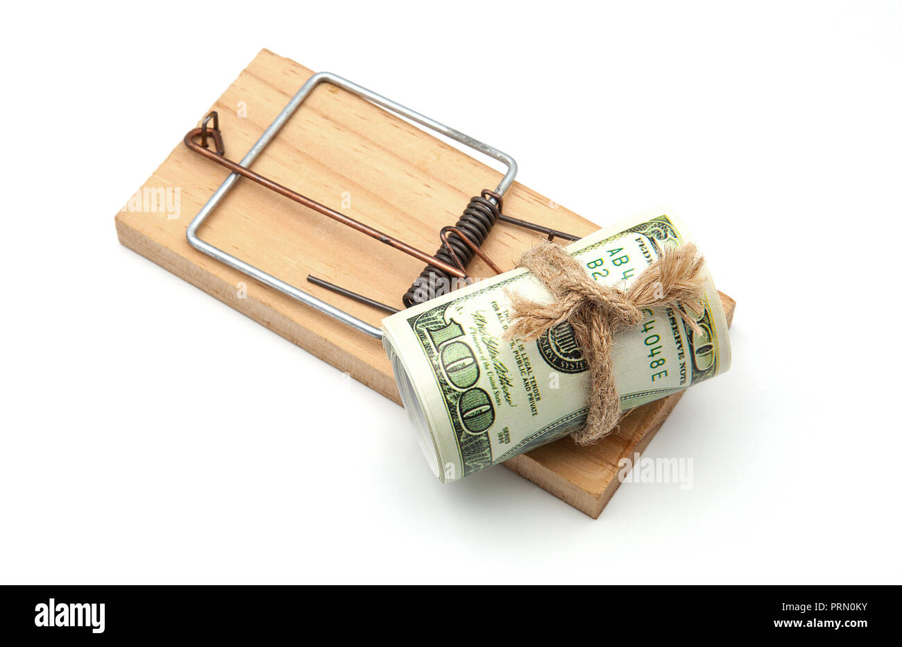 Mouse trap con dollari fatture Foto Stock