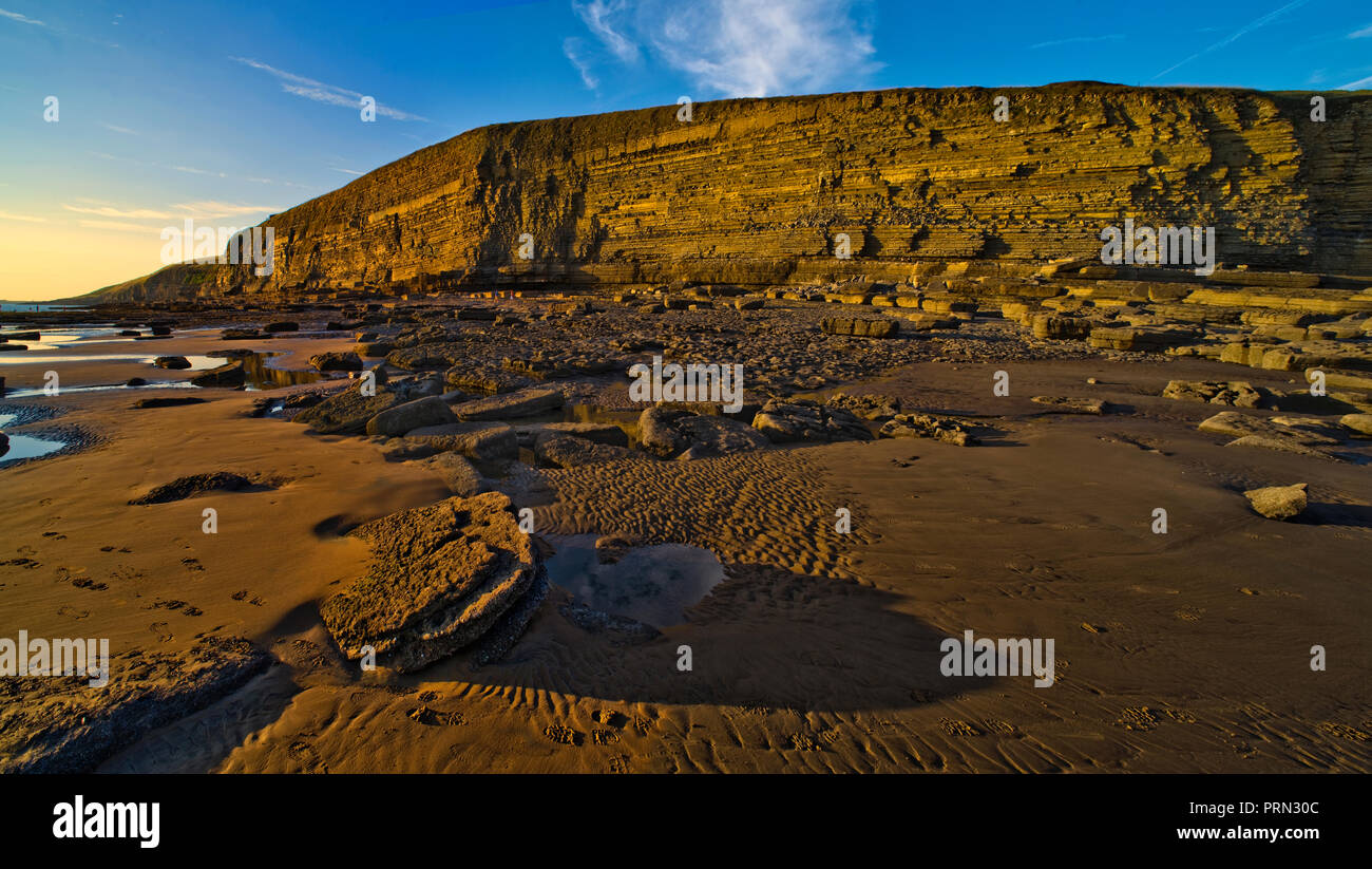 Dunraven Bay, Southerndown, nel Vale of Glamorgan, Galles del Sud (1) Foto Stock