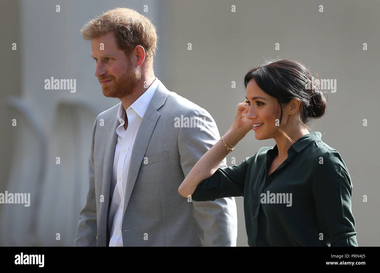 Brighton, Regno Unito, 3 ottobre 2018. Il Duca e la Duchessa di Sussex visita il Royal Pavilion in Brighton :Credit James Boardman/Alamy Live News Foto Stock