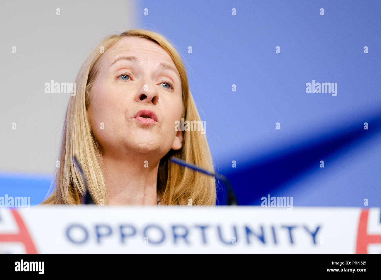 Katy Bourne presso il congresso del Partito Conservatore di mercoledì 3 ottobre 2018 tenutasi a Birmingham ICC , Birmingham . Nella foto: La Polizia del Sussex e la criminalità Il Commissario, Katy Bourne. Foto di Julie Edwards. Foto Stock