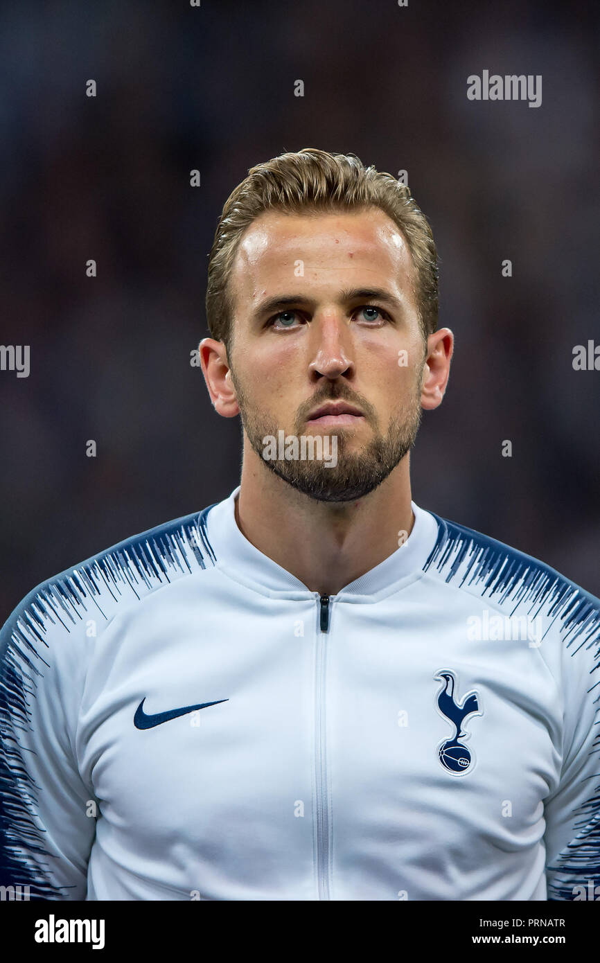 Londra, Regno Unito. 3 Ottobre, 2018. Harry Kane del Tottenham Hotspur durante la UEFA Champions League match tra Tottenham Hotspur e Barcellona allo Stadio di Wembley a Londra, Inghilterra il 3 ottobre 2018. 3° Ott, 2018. Credit: AFP7/ZUMA filo/Alamy Live News Credito: ZUMA Press, Inc./Alamy Live News Foto Stock