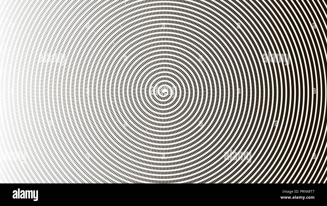 Sfondo astratto delle linee di diverso spessore, ritorto a spirale. Illustrazione Vettoriale