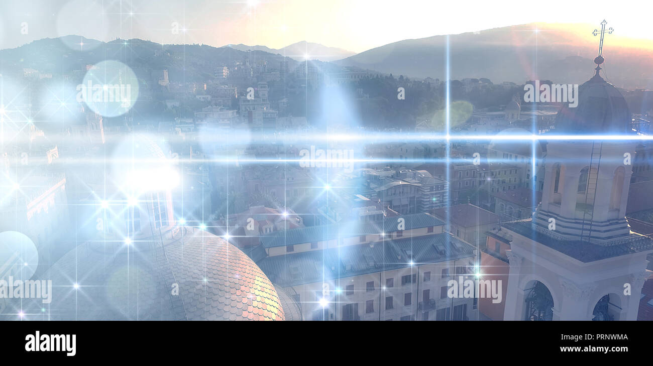 Bellissima vista sulle case Foto Stock