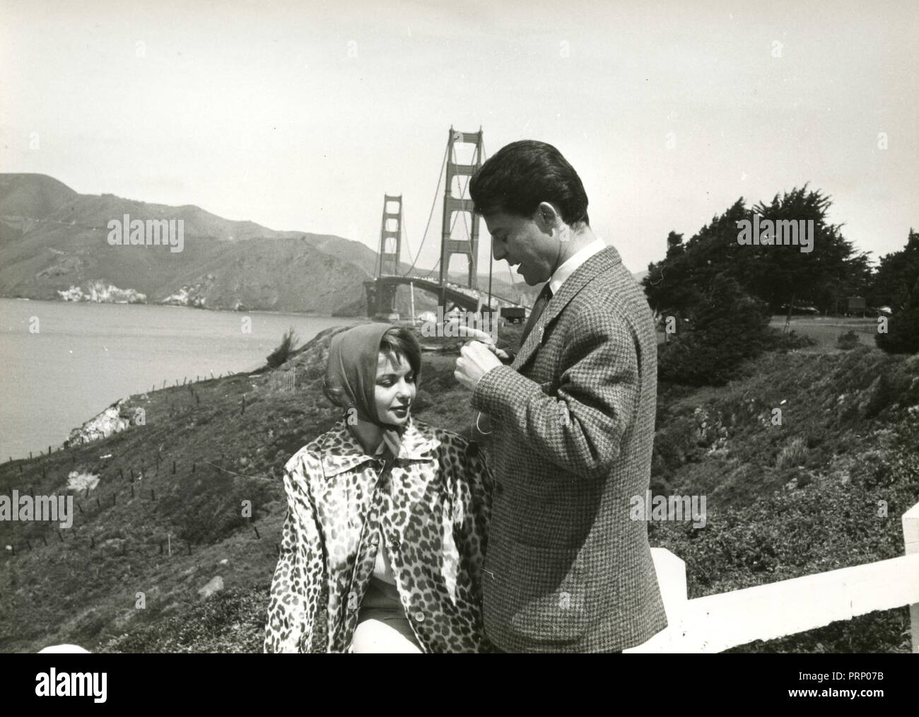 Attori francesi Fanny Ardant e Gerard Philipe, San Francisco, Stati Uniti d'America degli anni settanta Foto Stock